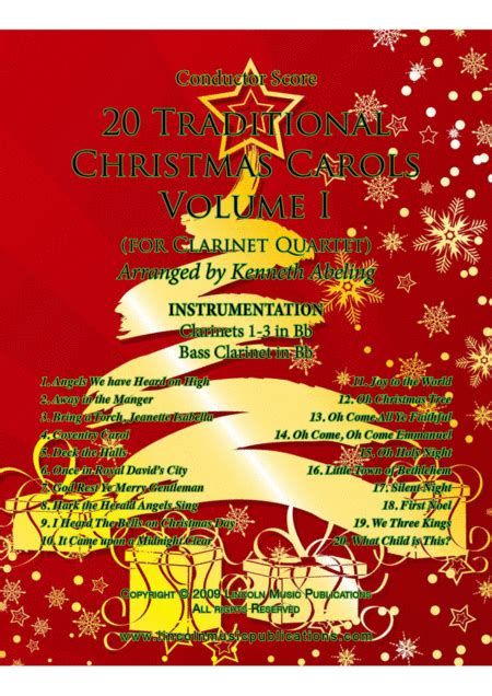 20 Traditional Christmas Carols Volume I (for Clarinet Quartet)